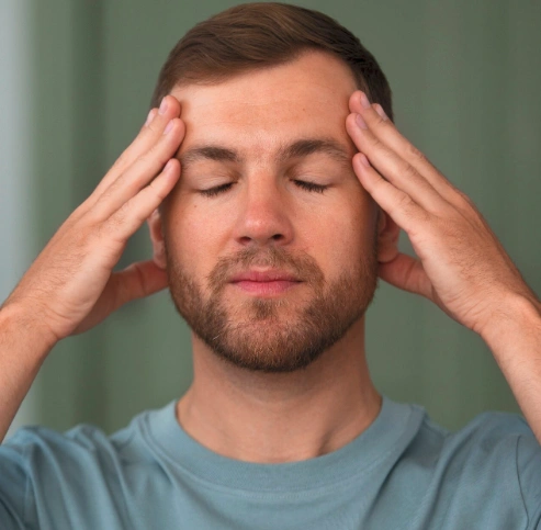 exercice auto-massage temporal maux de tête